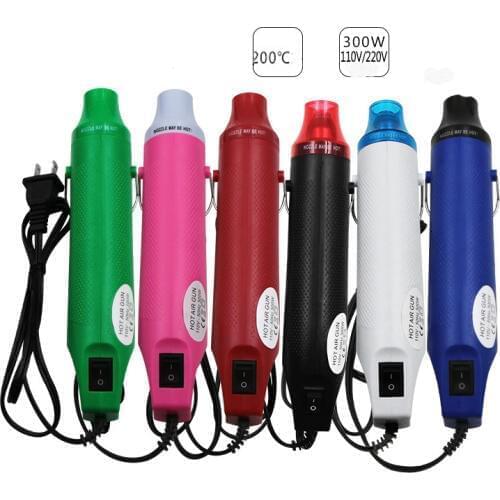 Multifunction hot air gun soft ceramic motor blower for DIY rubber stamp convex powder heat shrinkable sheet DIY embossed powder