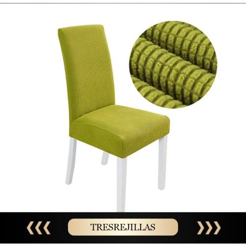 2019 New Plaid fleece thickening Chair Covers Dining Room Stretch Seat Cover Chair Protective Case for Restaurant basen ogrodowy