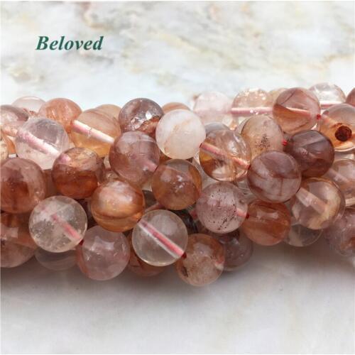 Wholesale Smooth Blood Crystal Quartz Healing Stone Loose Beads, Round Red Quartz Gems Necklace Making Beads 4-14mm, BG18078