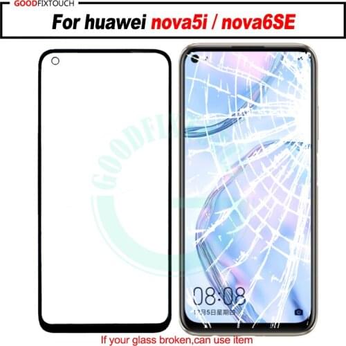 ORIGINAL For huawei nova5i / nova6SE Front Glass Touch Screen Top Lens LCD Outer Panel Repair + OCA Glue