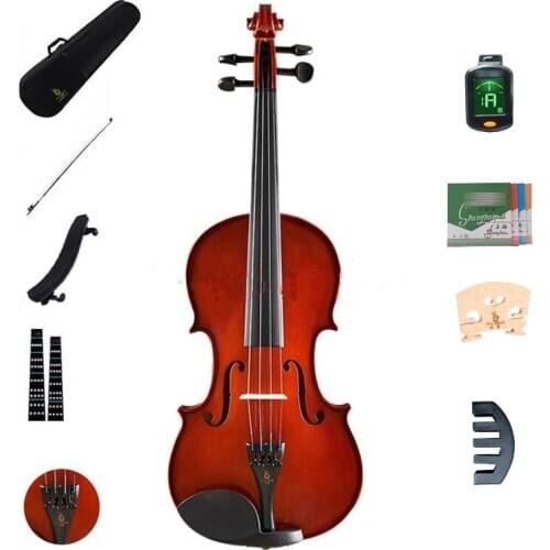 Violin Professional Practice Handmade Solid wood Adult Children International Musical Instrument Violin With Rich Accessories