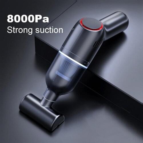 Vacuum Cleaner Wireless Strong Suction ABS Handheld USB Charging Dustbuster for Car