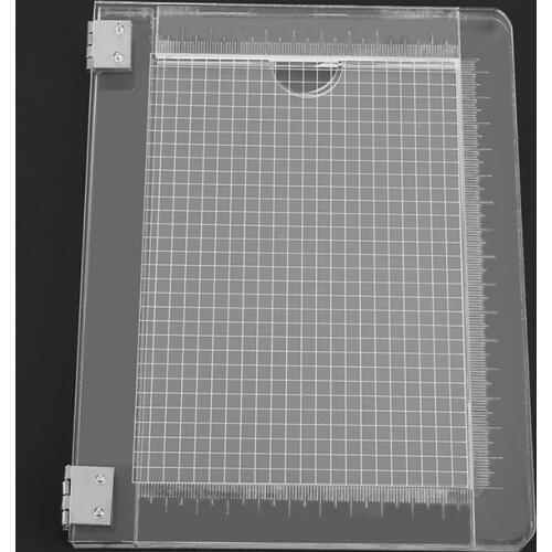 19.5 X 15cm Clear Acrylic Stamp Block Stamping Positioning Tool for Scrapbooking DIY Craft Gift card Folding Plate Tools