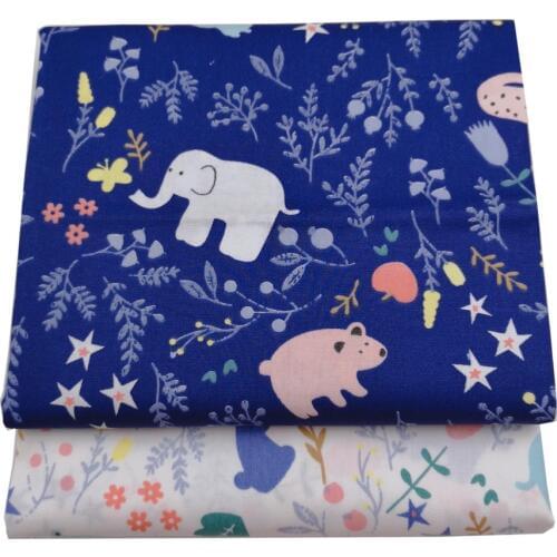 Syunss Diy Patchwork Cloth For Quilting Baby Cribs Cushions Dress Sewing Tissus Animal Floral Print Twill Cotton Fabric Tecido
