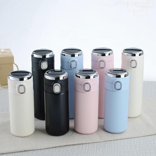 360° Sealing Leak Proof Vacuum Flask Double Wall Stainless Steel Water Bottle Easy Drinking Bounce Lid Thermos