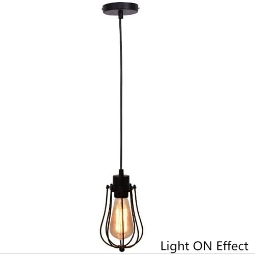 Retro Industrial Pendant Lights E27 Edison Vintage Hanging Light Iron Pendant Lamp For Restaurant Kitchen Living Room Lustre