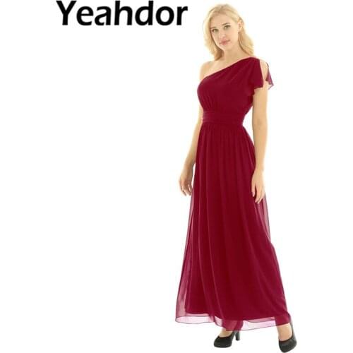 Yeahdor Womens Evening Chiffon Dresses