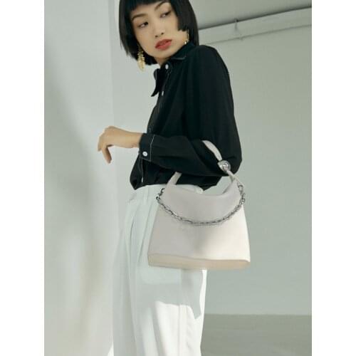 OUSSON 2021 Women Fashion Work Large Capacity One-Shoulder Bag Ladies Soft Leather Tote Bucket Bag