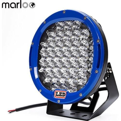 Marloo 1pcs Car 185W Led Work Light 9 inch Round 12V LED OFFROAD LIGHTS SUV ATV 4WD Red Black Blue Yellew Led Driving light