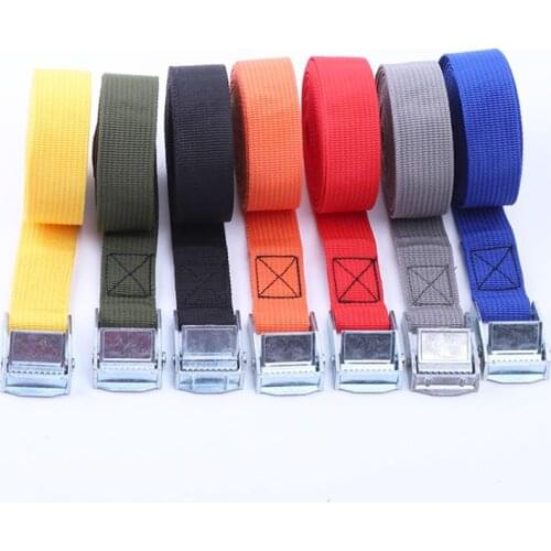 2M Buckle Tie-Down Belt cargo straps for Car motorcycle bike With Metal Buckle Tow Rope Strong Ratchet Belt for Luggage Bag