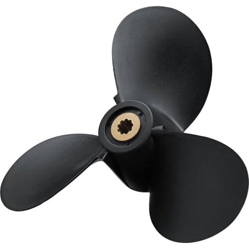 Black For Yamaha Mariner 4HP-6HP 6E0-45941-01-EL 7 1/2x8-BA Marine Outboard Propeller Plastic+Metal Boat Propellers 3 Blades