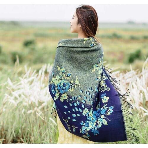 Oversize 140*140cm Travel Shawl Women Cashmere Pashmina Scarf Winter New Female Elephant Tassel Wraps All-Match Square blanket