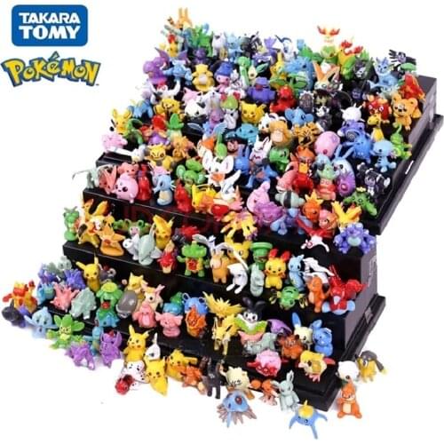 144pcs Tomy Different Styles Pokemon Figures Model Collection 2-3cm Pokémon Pikachu Anime Figure Toys Dolls Child Birthday Gifts