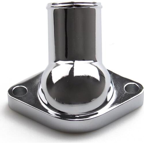 Chrome Water Neck 15 Degree Thermostat Housing For 55-65 Chevy SBC O Ring 350 327 400 454