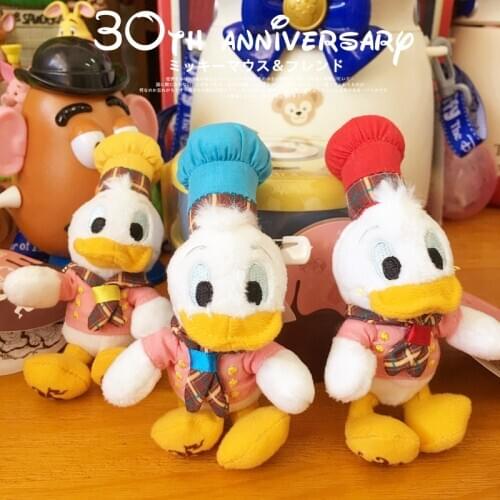 Tokyo Disney Donald Duck 35th Anniversary Chef Limited Edition Plush Toy Doll 14cm Pendant Bag Decor Brooch