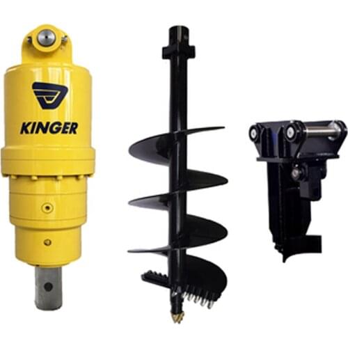 KINGER hot sale hydraulic auger excavator earth drill for dig hole Ground Drill Earth Auger