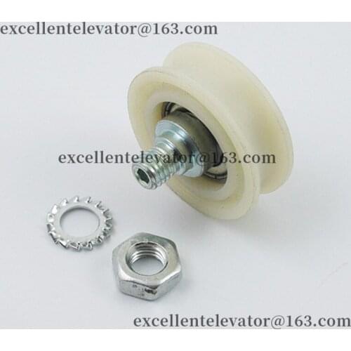 Elevator Door Hanger Roller With Nut OD46mm W16mm Bearing 6001 46*16*6001 M10 46x16x6001