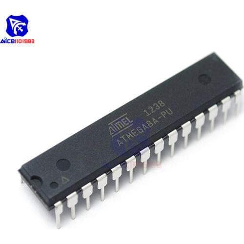 Diymore IC Chips ATMEGA8A-PU ATMEGA8A MEGA8A DIP-28 8-bit 8K Bytes In-System Programmable Flash ATMEGA8 Integrated Circuit