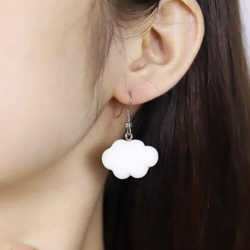 Cartoon Cute Cloud Long Pendant Earrings Female Temperament Simple Earrings Student Girlfriends Jewelry Wholesale