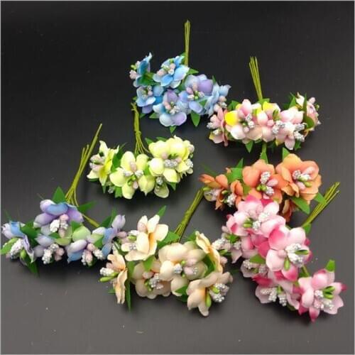 30Pcs/Bag Mini Artificial Pip Berry Picks Fruit Flower Stamens For DIY Wedding Christmas Garland Box Scrapbooking Decoration