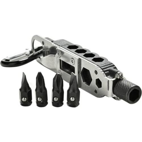 Mini Portable Multifunction Screwdriver Bicycle Bike Repair Combination Tool Screwdriver Outdoor Camping Opener With Led Light