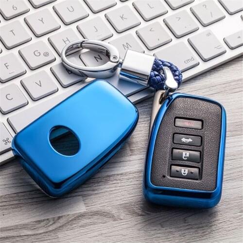 Soft TPU Car Key Cover Case Shell Fob For Lexus IS250 RX350 IS350 IS300 NX GX460 RX300 RX330 GS300 Hand-woven Keychain Keyring