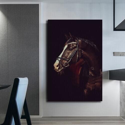 GoldLife Animals Horse Canvas Painting HD Picture Landscape Sunset Wall Art Posters Prints for Bed Room Decoration