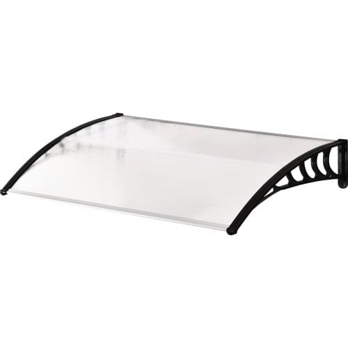 Outsunny marquee roof door awnings 5 mm transparent sun and rain terraces 90x120x25cm