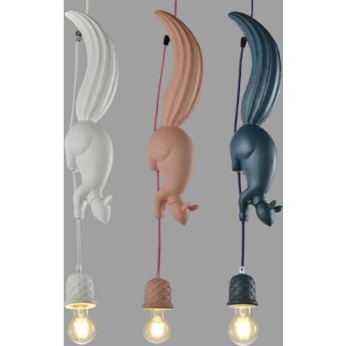 Novelty Squirrel Pendant Ceiling Light Fixture Lighting Hanging Lamp Study