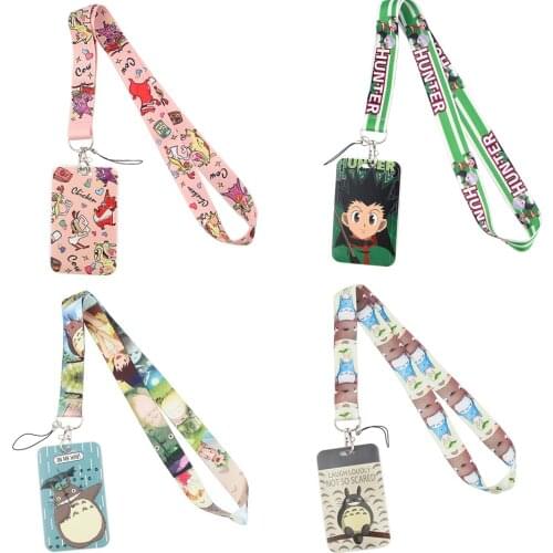 BG512 Anime Cat Cartoon Neck Strap Lanyard for Key Name ID Card Gym Phone Straps USB Badge Holder DIY Hang Rope Lariat Lanyard