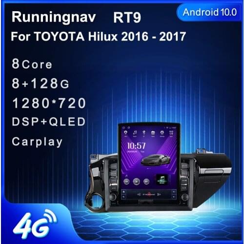 Runningnav For TOYOTA Hilux 2016 2017 Tesla Type Android Car Radio Multimedia Video Player Navigation GPS