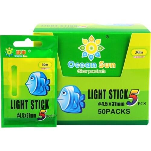 4.5*37mm Fishing Float Fluorescent Lightstick Light Night Float Rod Lights Glow In Dark Stick Fishing Tackle Accessories