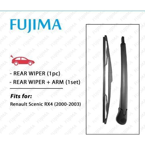 Rear Wiper Blade and Arm for Renault Scenic RX4 (2000-2003) Back Window Windscreen Rear Wiper Arm Scenic I MK1