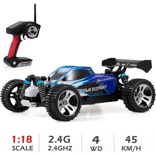 Wltoys A959 1:18 2.4Ghz 4WD RC Car Off-Road Car 45KM/H High Speed Racing Buggy Car Remote Control Vehicle RTR RC Car Toys Kids