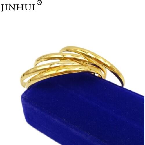Jin Hui 2019 New fashion Jewelry Ethiopian smooth surface Bangle for Women Dubai Bracelet Jewelry African Gifts Bride jewelry