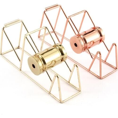 1Pc Creative Tape Dispenser Metal Tape Cutter Fasteners Holder Office Supplies Tape Adhesive Base Machine Students Stationery