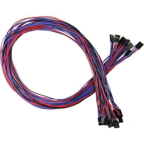 10pcs x 70cm 4pin Female to female jumper wire Dupont cable connector for reprap 3D printer ramps 1.4