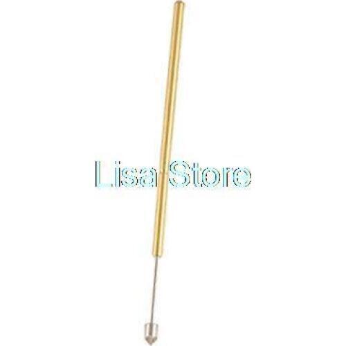 100 Pcs 1mm Dia Barrel Star Tip Spring Test Probes Pin 33.3mm length PL75-M2 (P111-LM)