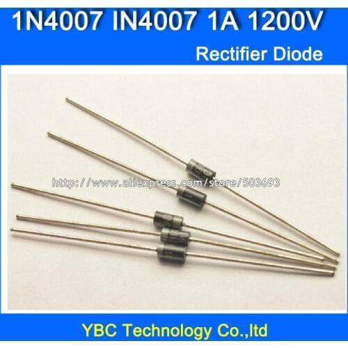 1000pcs/lot 1N4007 IN4007 1A/1200V Rectifier Diode Big Power and Long Pins