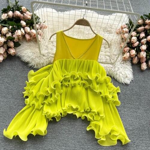 2021 Summer Irregular Ruffled Long-sleeved Off-shoulder Pullovers Loose Stylish Women Fashion Blouses