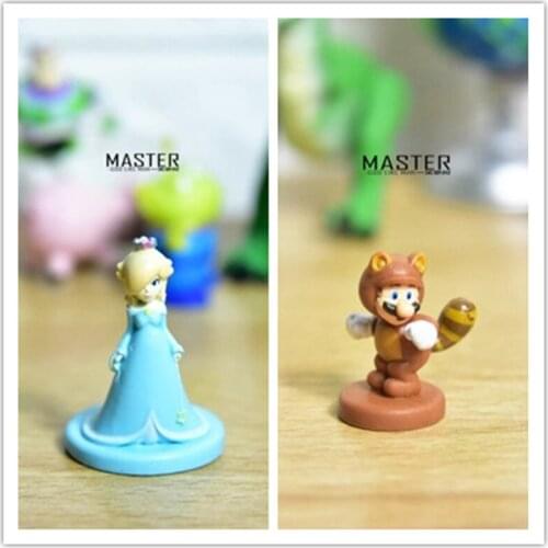 24PCS 2.5-4CM Genuine bulk civet Princess Mario Rosetta Mini Doll hand model ornaments collection ornaments