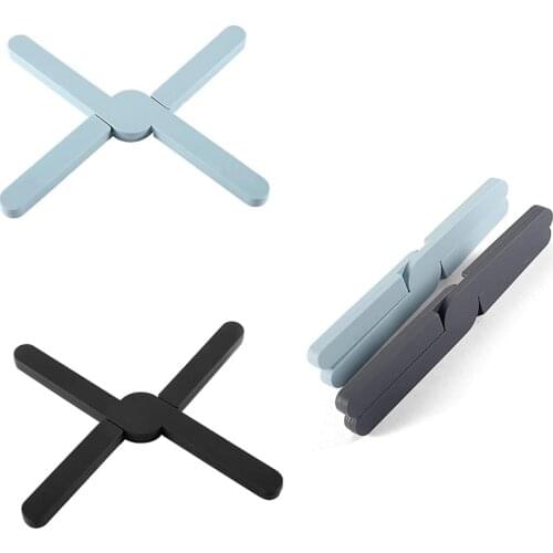 4 Pieces Trivet Foldable for Hot Pans, Silicone Coasters, Heat Protection, for Pots, Cups
