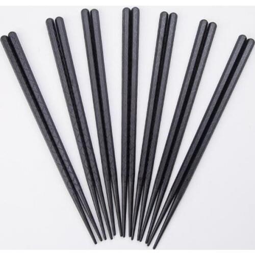 500Pairs Black Chopstick Restaurant Durable Japanese Chopstick Sushi Black Alloy Chopstick Chinese Food Bulk Sale SN3882