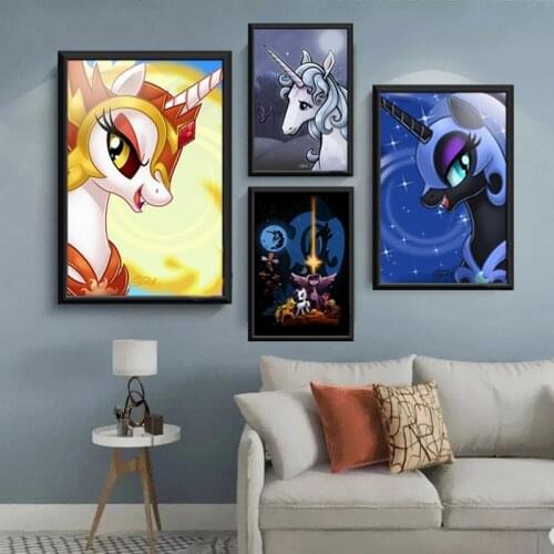 5D Diamond Painting Cartoon My Little Pony 3D Unicorn Poster Mural Childrens Room Print Art Wall Decor Kid Birthday Gift
