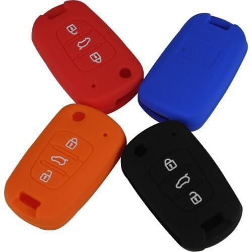 Kutery 3 Buttons Remote Key Case Silicone Protect Shell For Kia RIO K2 K5 Sportage Hyundai i20 i30 i35 iX20 iX35 Solaris