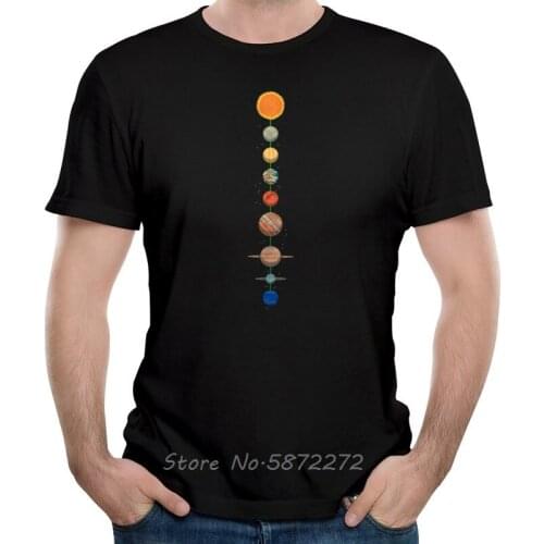 Mens Planets T Shirt Summer Cotton Adult Black Graphic 3D Printed T-Shirt Simple Design Custom Brand Tee Shirts For Men