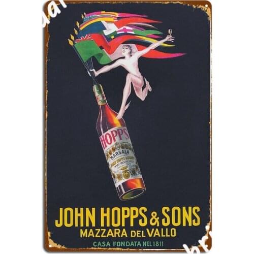 John Hopps And Sons Vintage Beverage Poster Poster Metal Plaque Plates Club Bar Cave Printing Tin Sign Poster