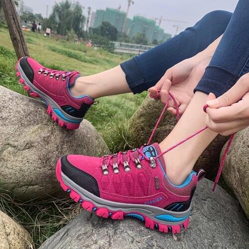 TUINANLE Outdoor Sneakers Women Hiking Shoes Autumn Womens Camping Sneakers Breathable Shoes Plus Size 35-42 Slip-on Trekking