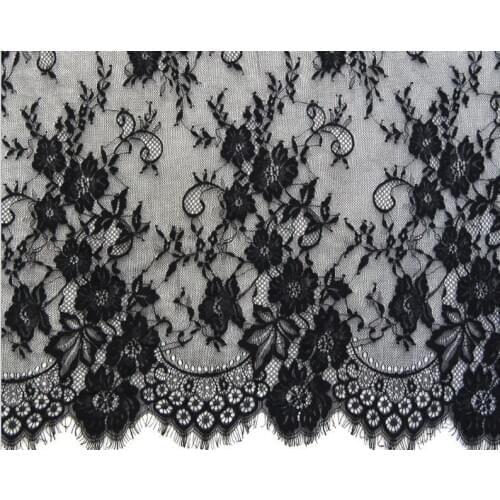 Beautiful Chantilly Lace Fabric, Bridal Lace, Off White Or Black, 3 Yards Long