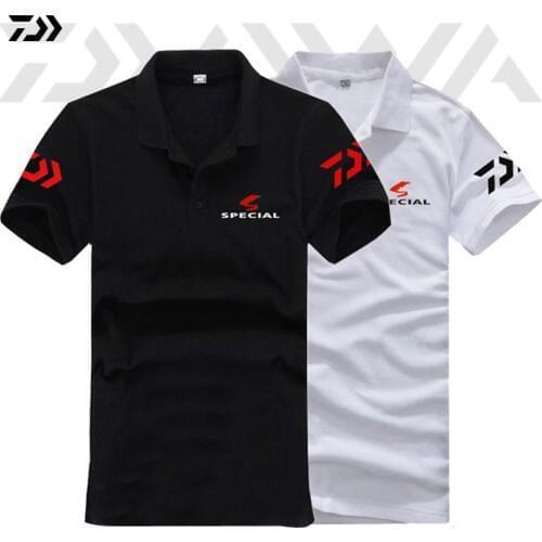 2019 Summer Fishing Shirt Mountain Climbing DAWA Fishing Short Sleeve Lapel POLO Shirt Fishing Clothing Fishing Outdoor Shirts